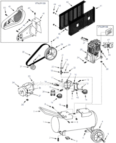 Page A Diagram and Parts List for VT631800 2001 Campbell Hausfeld Compressor